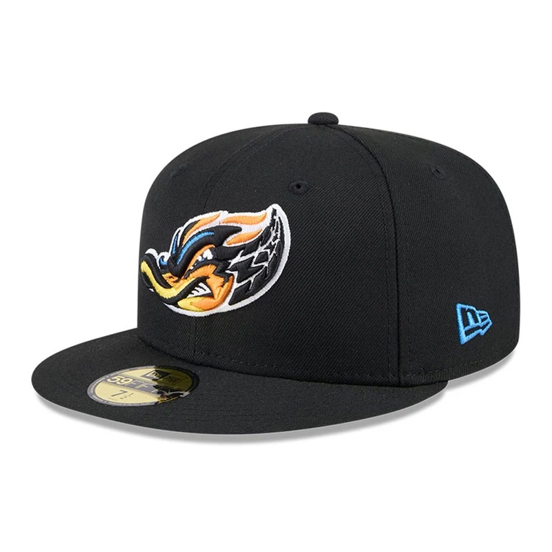 Akron Rubber Ducks MiLB AC Perf Minor Black 59FIFTY Fitted Cap