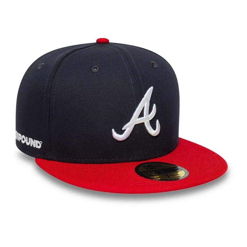 Atlanta Braves Compound X MLB Navy 59FIFTY Fitted Cap