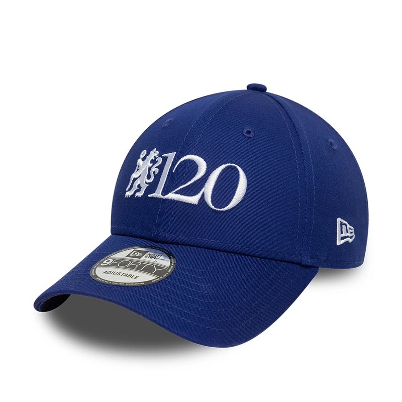 Chelsea FC Lion Crest Wordmark Dark Blue 9FORTY Adjustable Cap