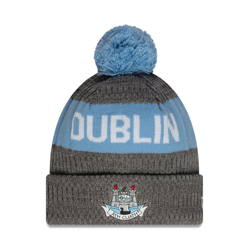 Dublin GAA Grey Bobble Knit Beanie Hat