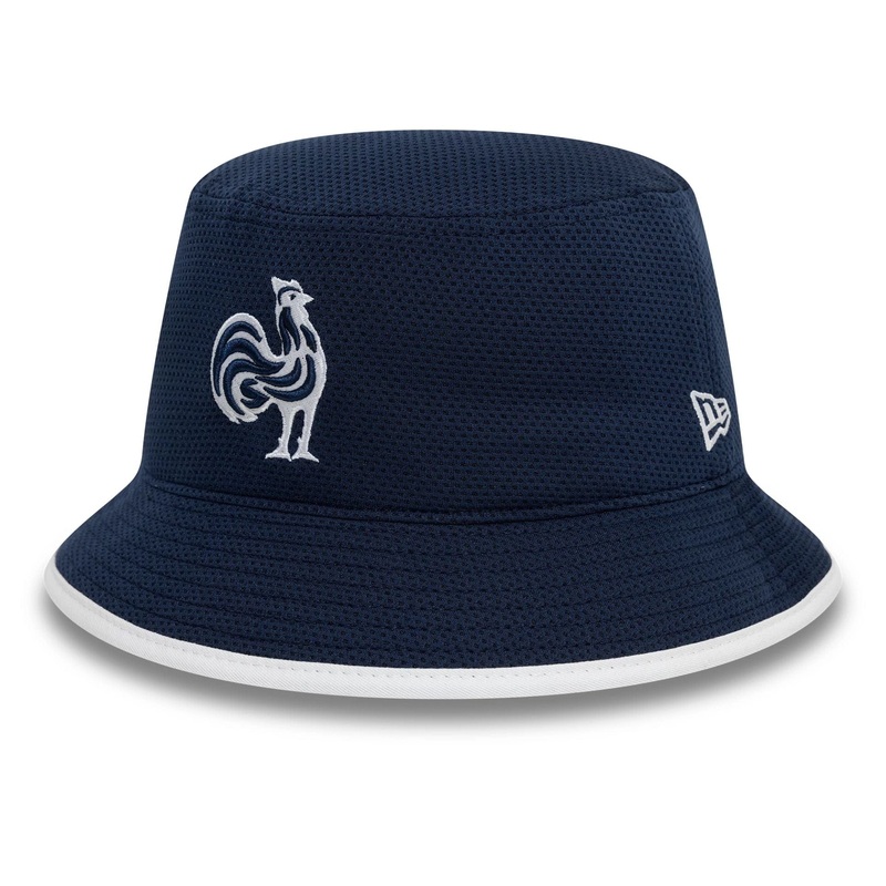 French Federation Of Rugby Training Mesh Navy Bucket Adjustable Hat