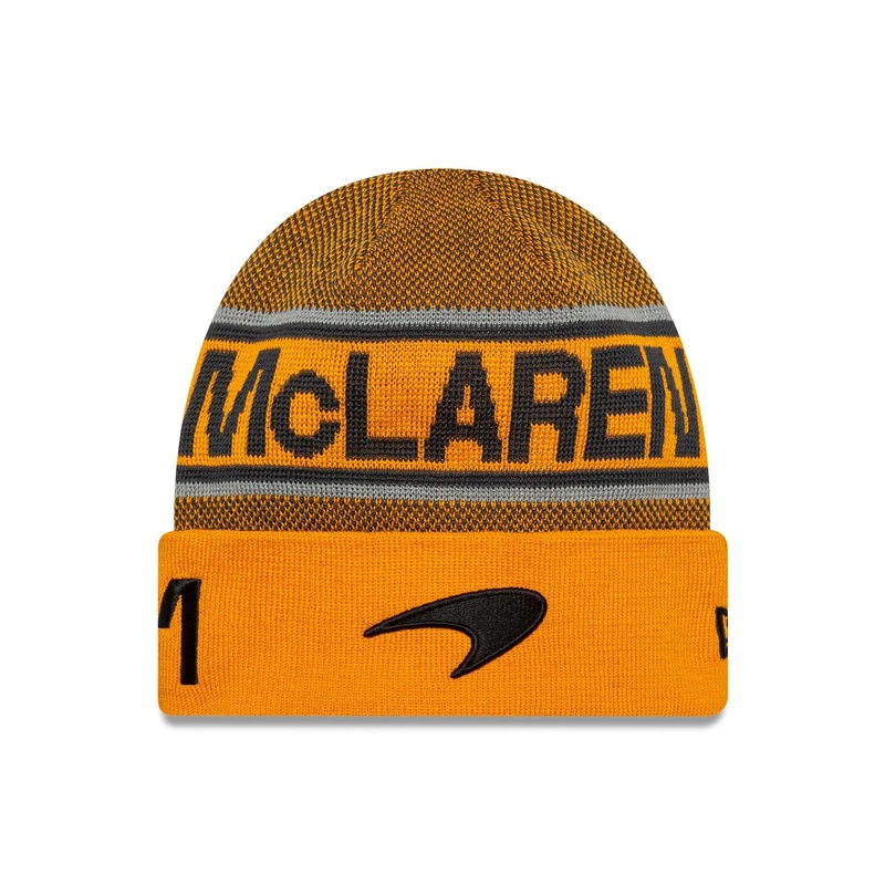McLaren Racing Replica Oscar Piastri Orange Cuff Knit Beanie Hat