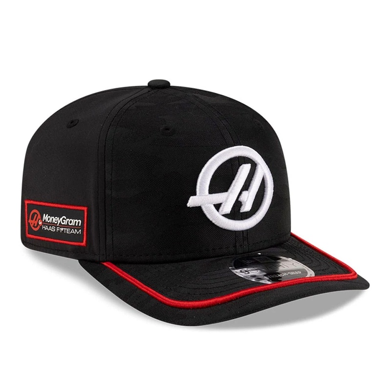MoneyGram Haas F1 Camo Black 9SEVENTY Stretch Snap Adjustable Cap
