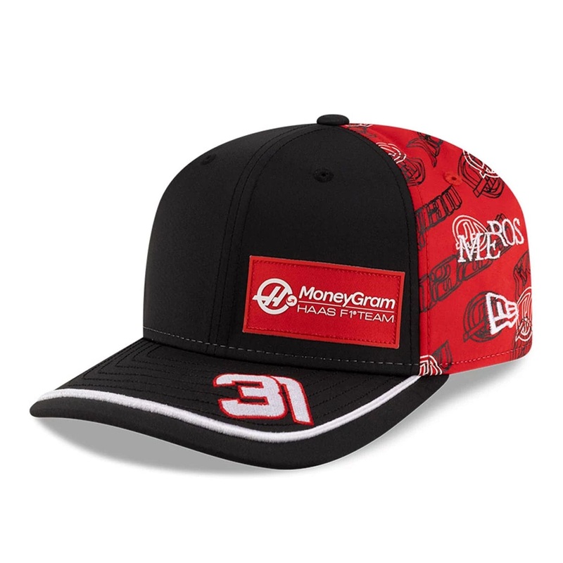 MoneyGram Haas F1 Esteban Ocon Japan Race Special Black 9SEVENTY Stretch Snap Adjustable Cap