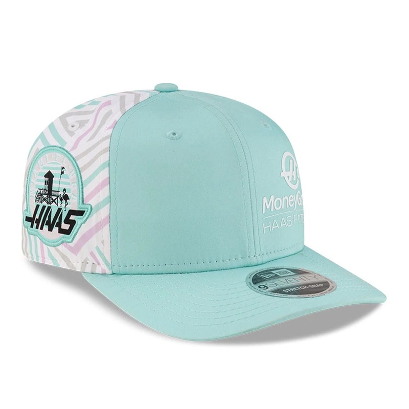MoneyGram Haas F1 Miami Race Special Turquoise 9SEVENTY Stretch Snap Adjustable Cap