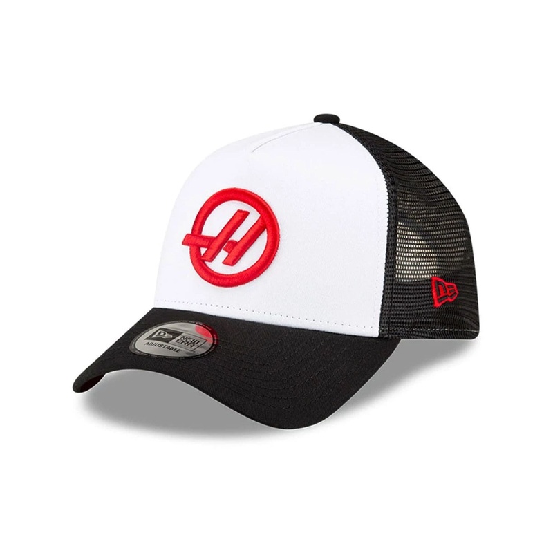 MoneyGram Haas F1 Team Black 9FORTY Adjustable E-Frame Trucker Cap