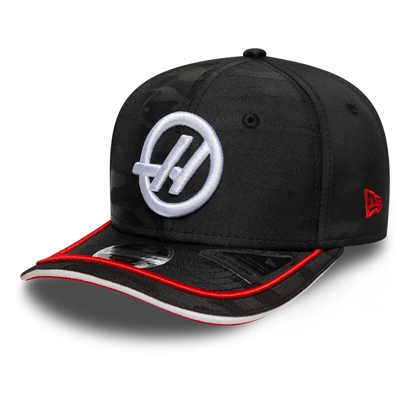 MoneyGram Haas F1 Youth Camo Black 9SEVENTY Stretch Snap Adjustable Cap