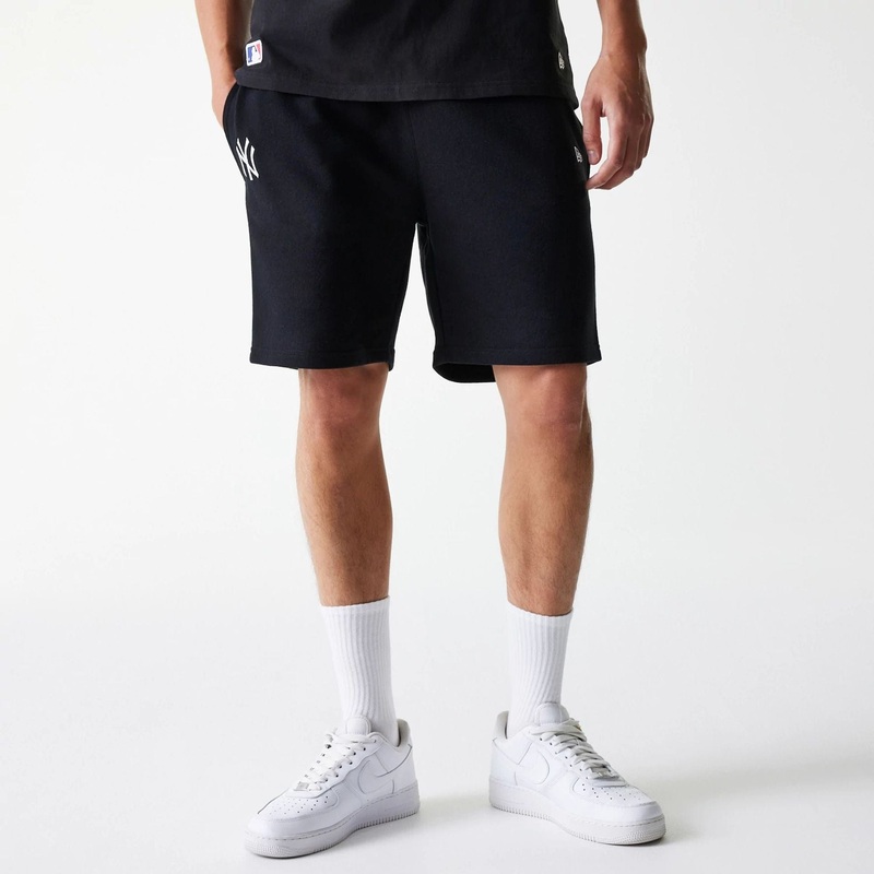 New York Yankees MLB League Essential French Terry Black Shorts