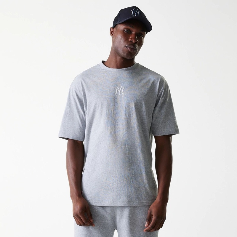 New York Yankees MLB League Essential Grey Oversized T-Shirt