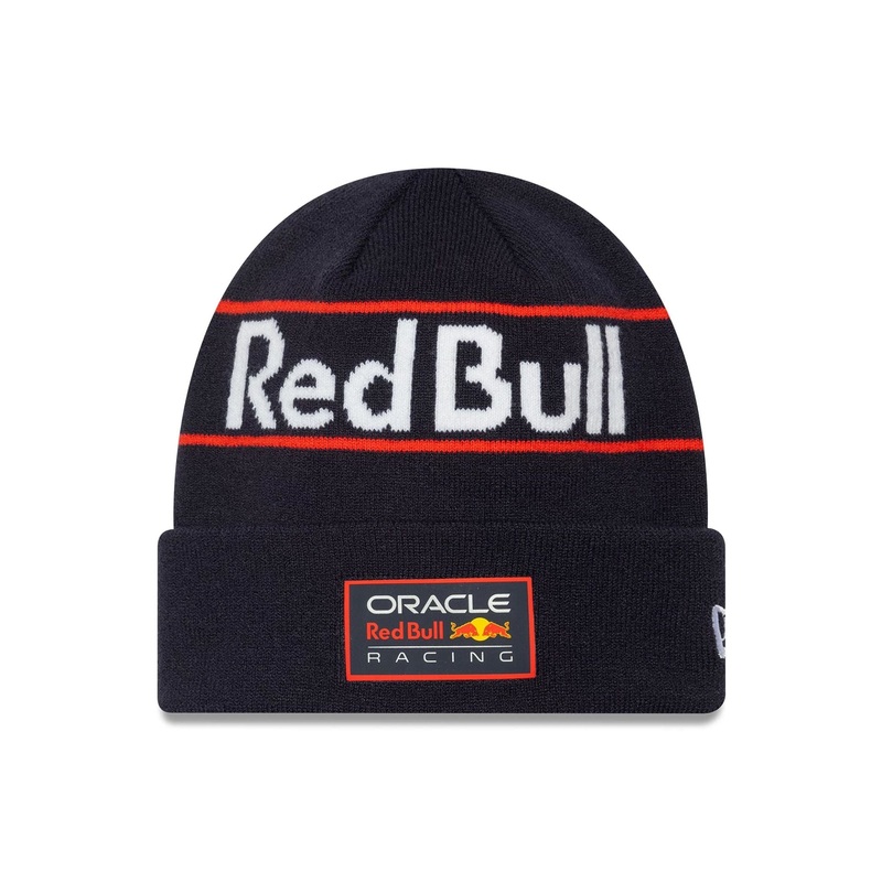 Red Bull Racing Team Wordmark Dark Blue Cuff Knit Beanie Hat