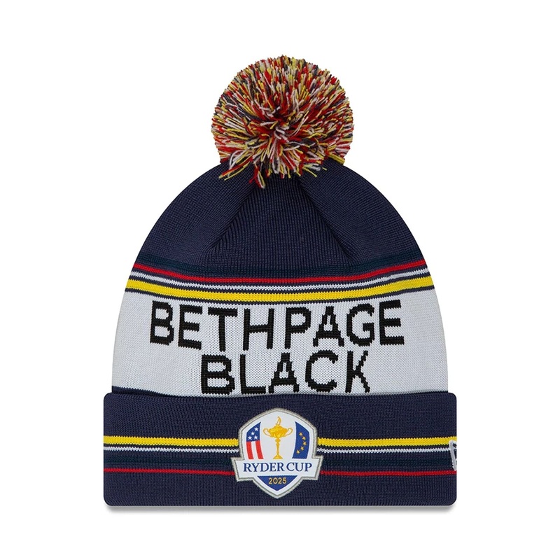 Ryder Cup Europe 2025 Engineered Navy Bobble Knit Beanie Hat