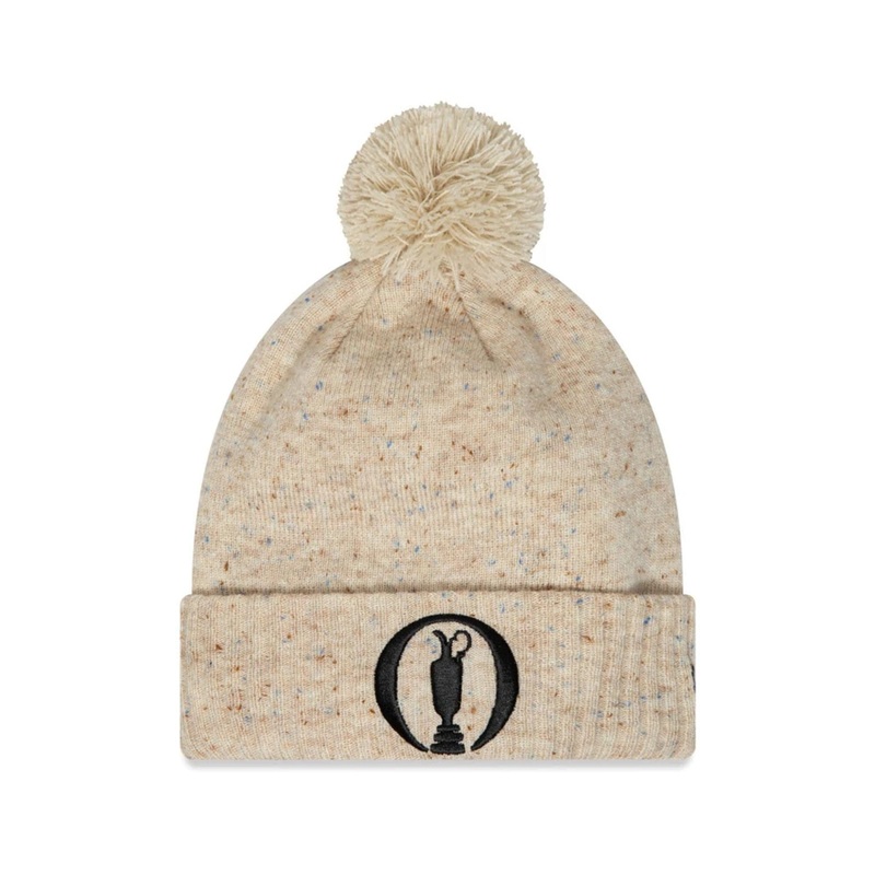 The Open Championships Fleck Cream Bobble Knit Beanie Hat