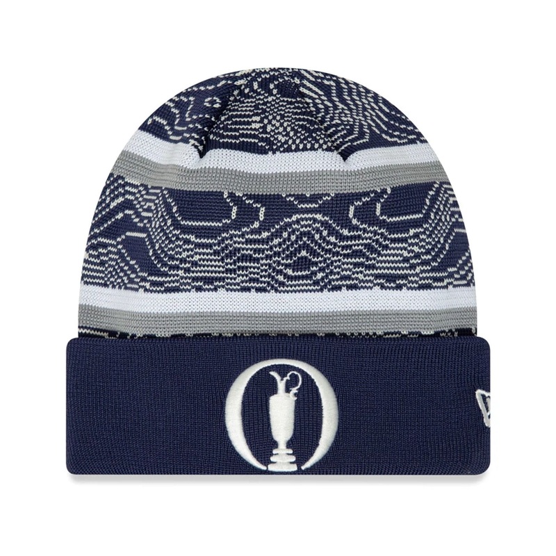 The Open Championships Jacquard Navy Cuff Knit Beanie Hat