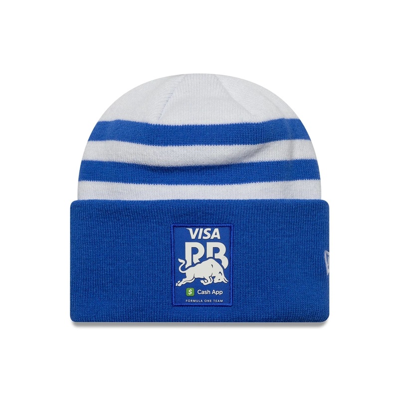 Visa Cash App Racing Bulls Driver Yuki Tsunoda White Cuff Knit Beanie Hat