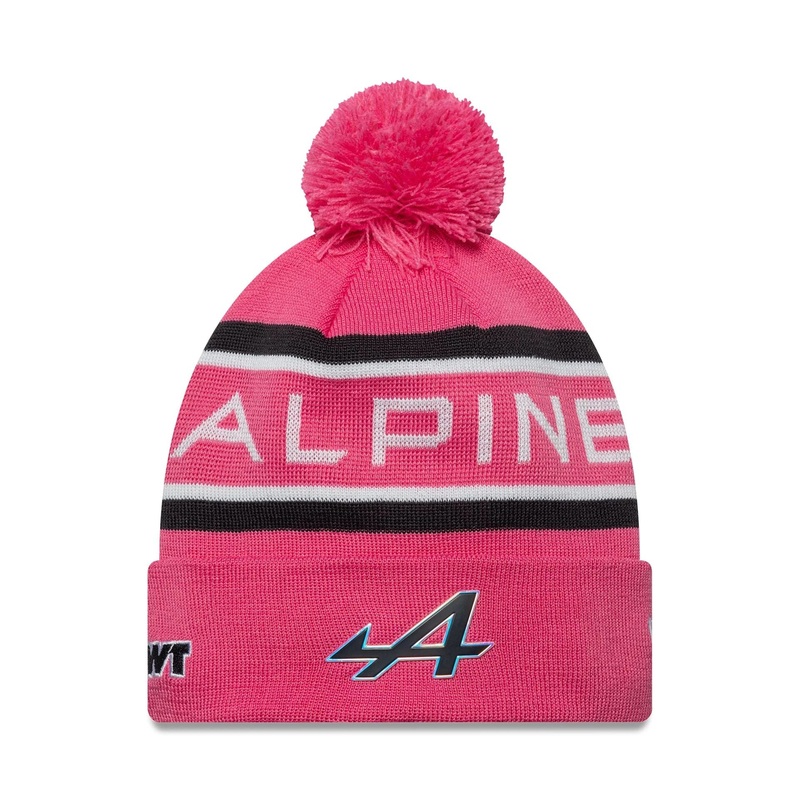 Alpine Racing Replica Driver Jack Doohan Pink Cuff Knit Beanie Hat