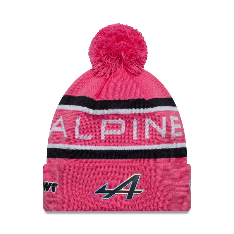 Alpine Racing Replica Driver Pierre Gasly Pink Cuff Knit Beanie Hat