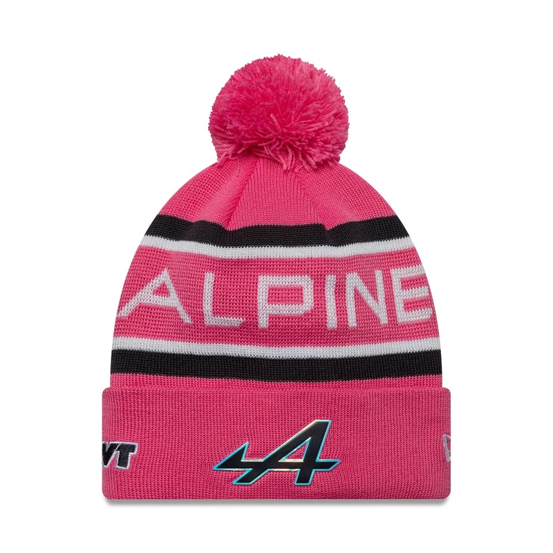 Alpine Racing Youth Replica Pierre Gasly Pink Cuff Knit Beanie Hat