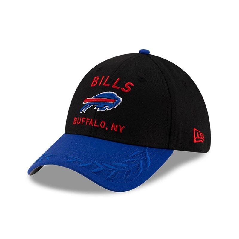 Buffalo Bills NFL Draft 2025 Black 39THIRTY Stretch Fit Cap