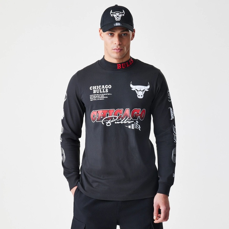 Chicago Bulls Modern Driver Black Long Sleeve T-Shirt