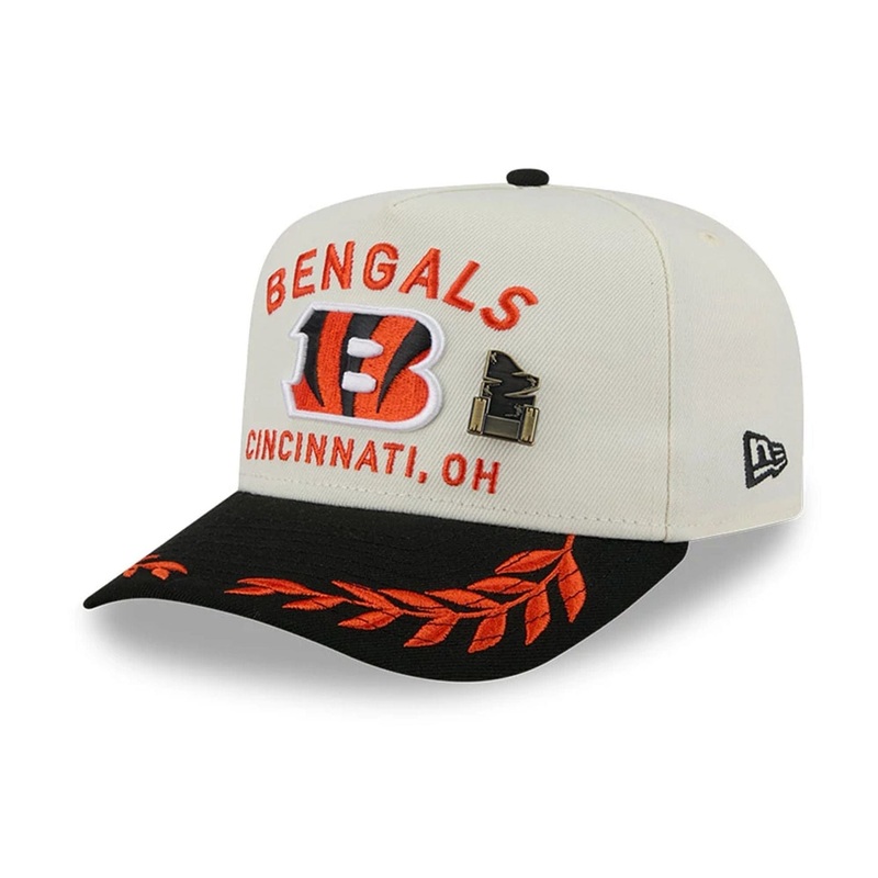 Cincinnati Bengals NFL Draft 2025 White 59FIFTY Fitted A-Frame Cap