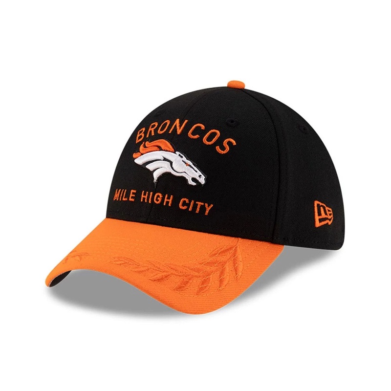 Denver Broncos NFL Draft 2025 Black 39THIRTY Stretch Fit Cap
