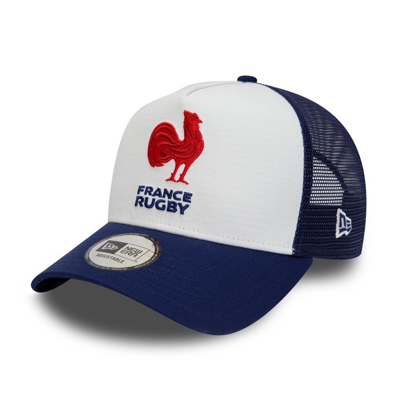 French Federation Of Rugby White A-Frame Trucker Cap