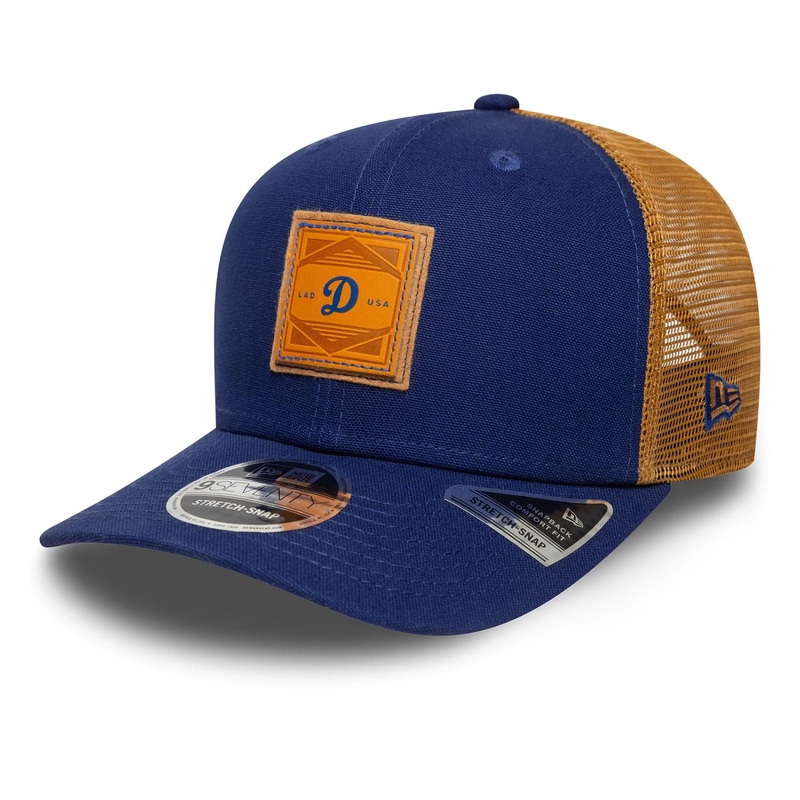 LA Dodgers Debossed Logo Dark Blue 9SEVENTY Stretch Snap Adjustable Cap