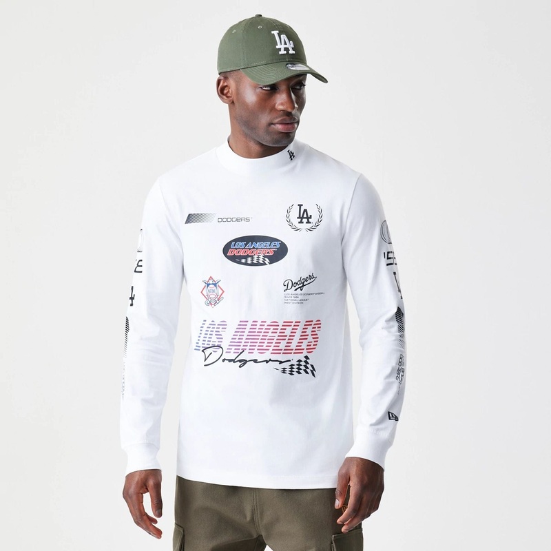LA Dodgers Modern Driver White Long Sleeve T-Shirt