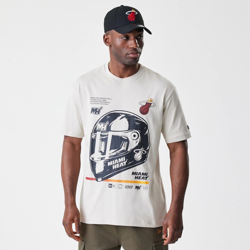 Miami Heat Modern Driver Light Beige T-Shirt
