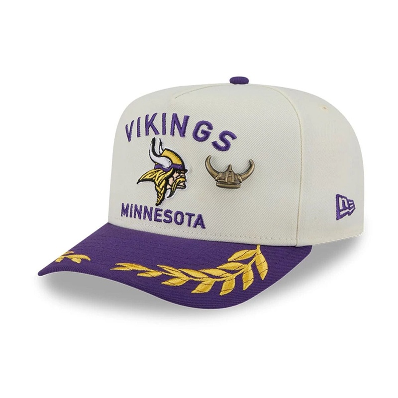 Minnesota Vikings NFL Draft 2025 White 59FIFTY Fitted A-Frame Cap