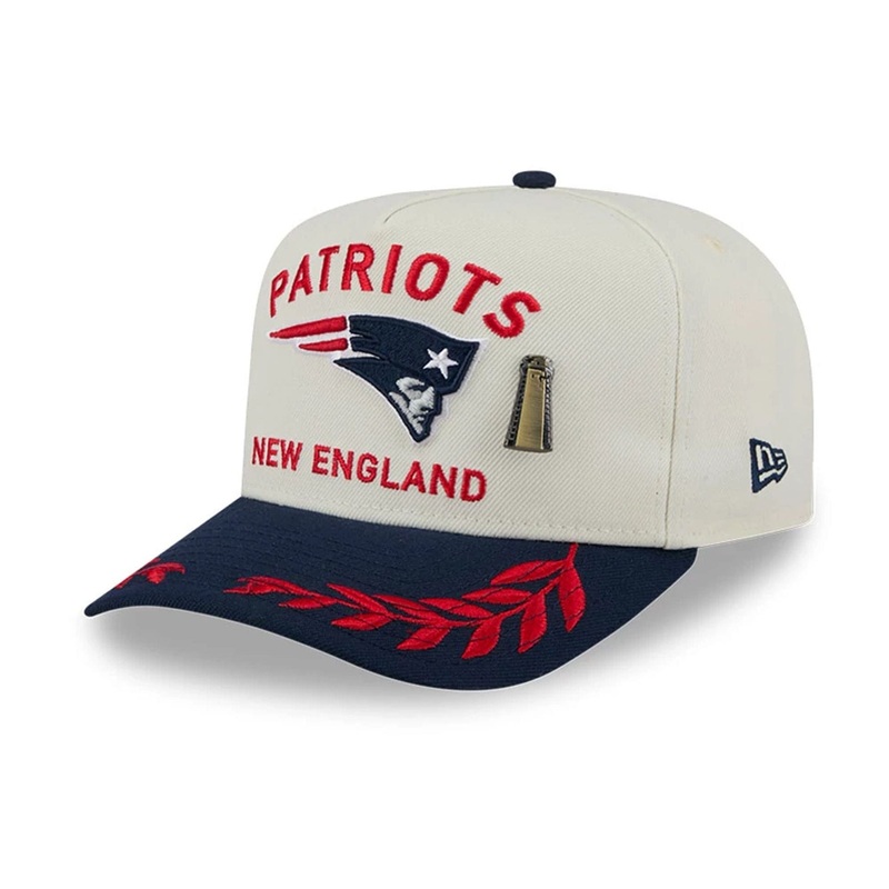 New England Patriots NFL Draft 2025 White 59FIFTY Fitted A-Frame Cap