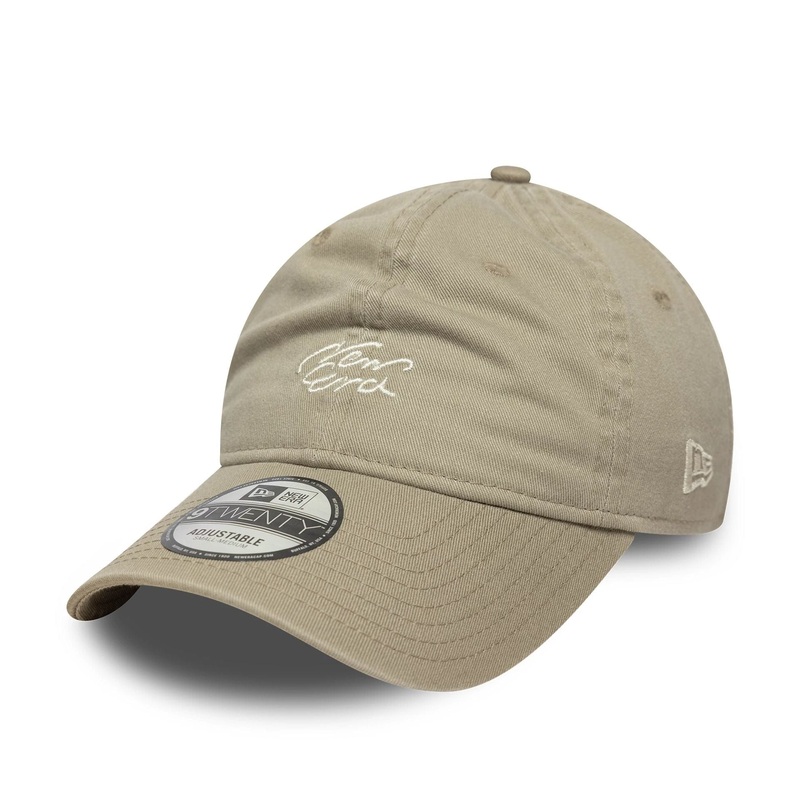 New Era Japan Handwritten Beige 9TWENTY Adjustable Cap