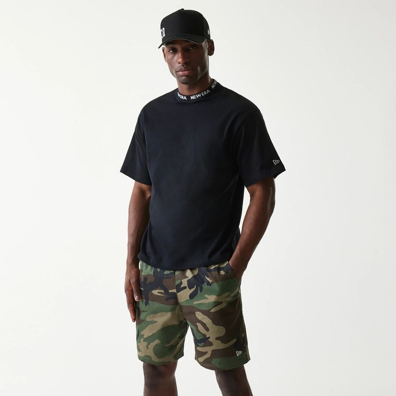 New Era Japan Neckband Logo Black T-Shirt