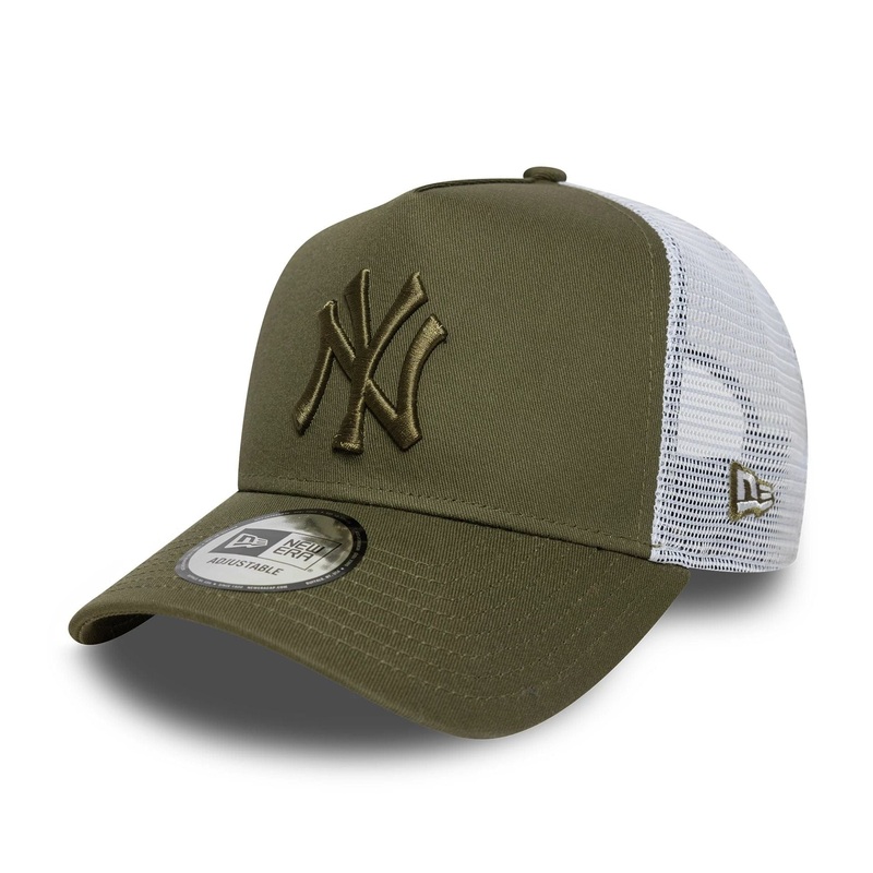 New York Yankees MLB League Essential Dark Green 9FORTY E-Frame Trucker Adjustable Cap