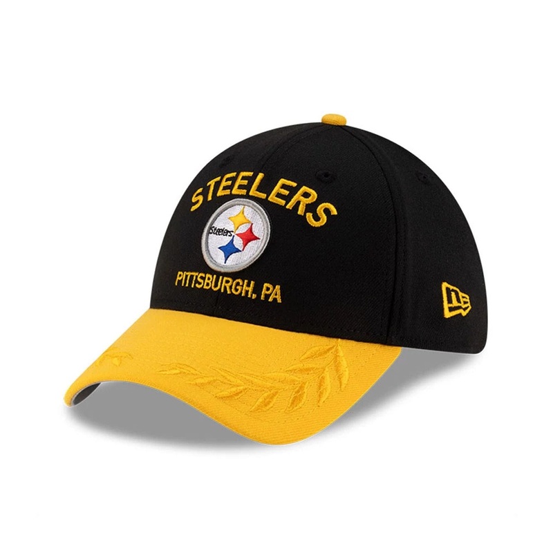 Pittsburgh Steelers NFL Draft 2025 Black 39THIRTY Stretch Fit Cap
