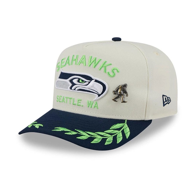 Seattle Seahawks NFL Draft 2025 White 59FIFTY Fitted A-Frame Cap