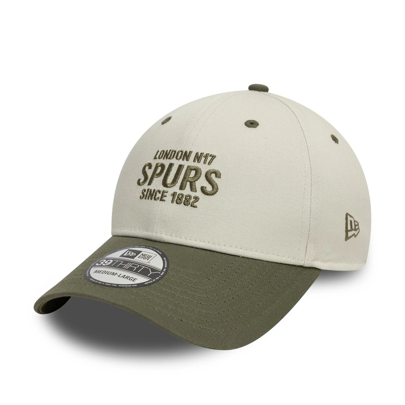 Tottenham Hotspur FC Contrast Visor Cream 39THIRTY Stretch Fit Cap