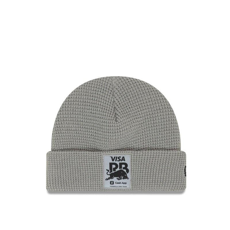 Visa Cash App Racing Bulls Waffle Grey Short Cuff Knit Beanie Hat