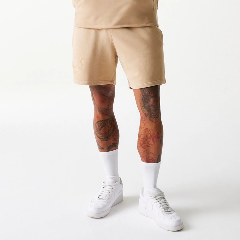 Chicago Bulls NBA Washed Beige Shorts