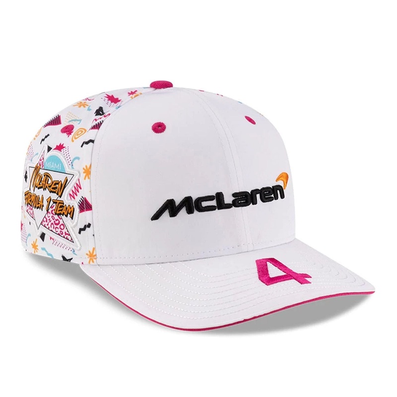 McLaren Racing Lando Norris Replica Miami Race Special White 9SEVENTY Stretch Snap Adjustable Cap