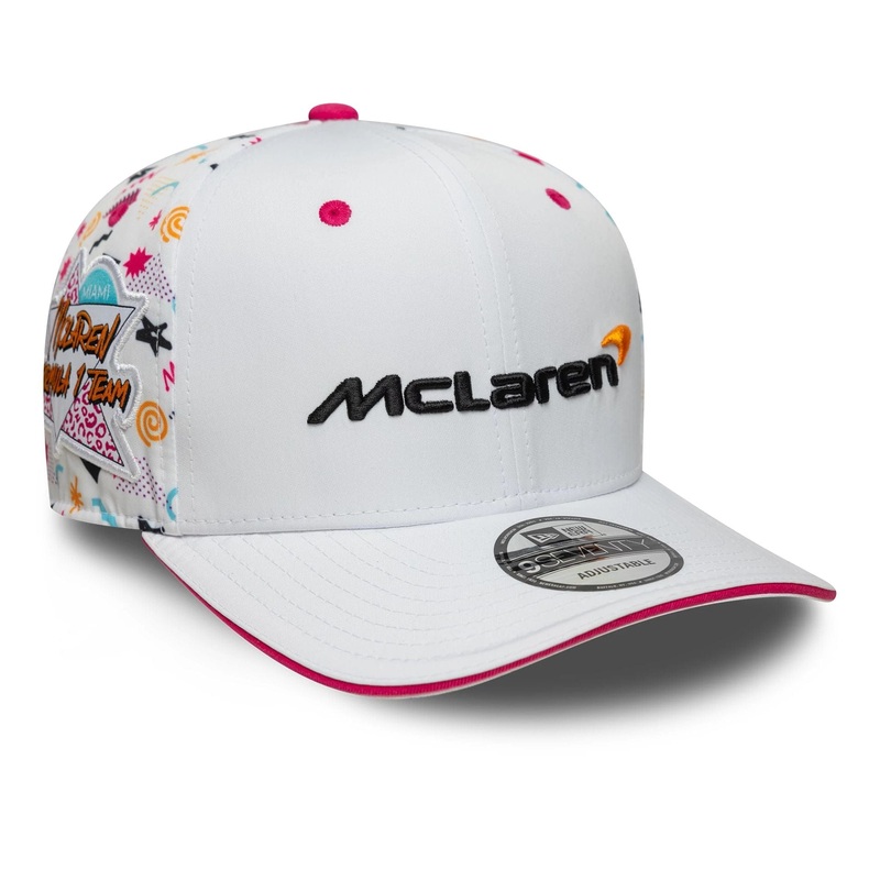 McLaren Racing Miami Race Special White 9SEVENTY Stretch Snap Adjustable Cap