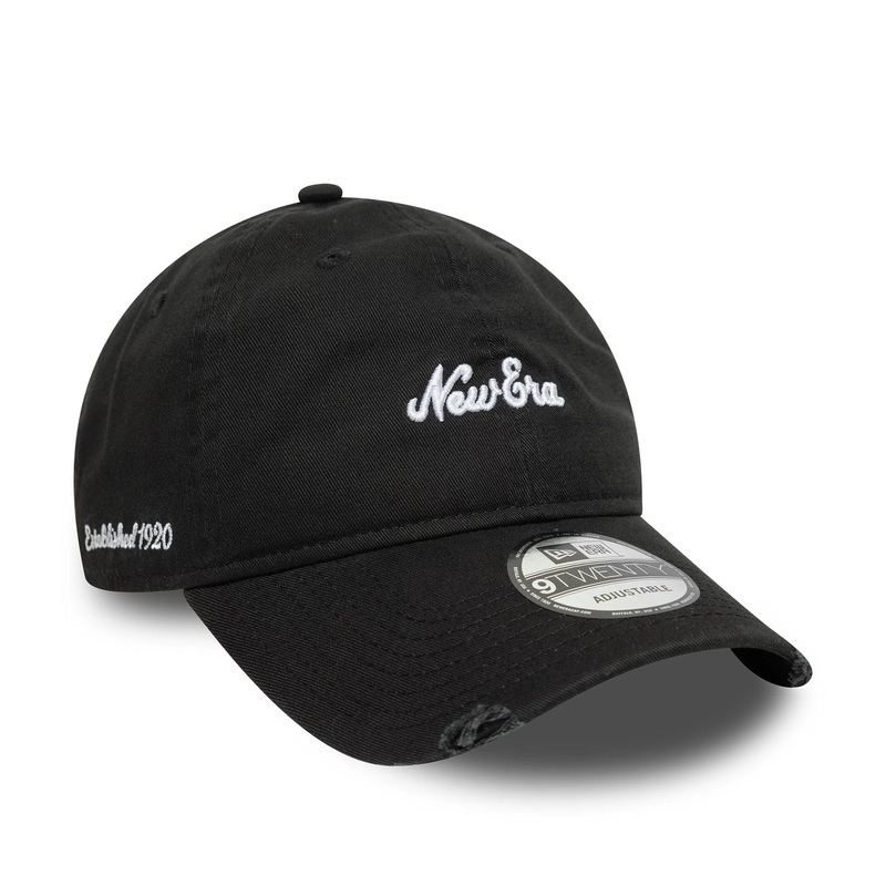 New Era Distressed Black 9TWENTY Adjustable Cap