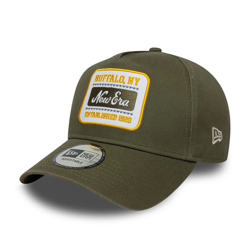 New Era Washed Patch Dark Green 9FORTY E-Frame Adjustable Cap