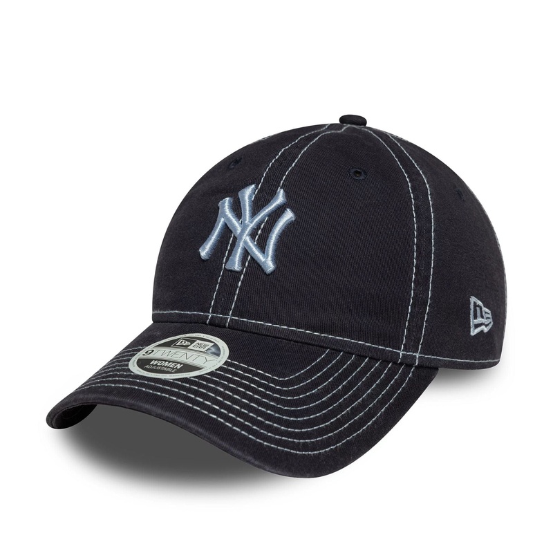 New York Yankees Womens MLB Contrast Stitch Navy 9TWENTY Adjustable Cap