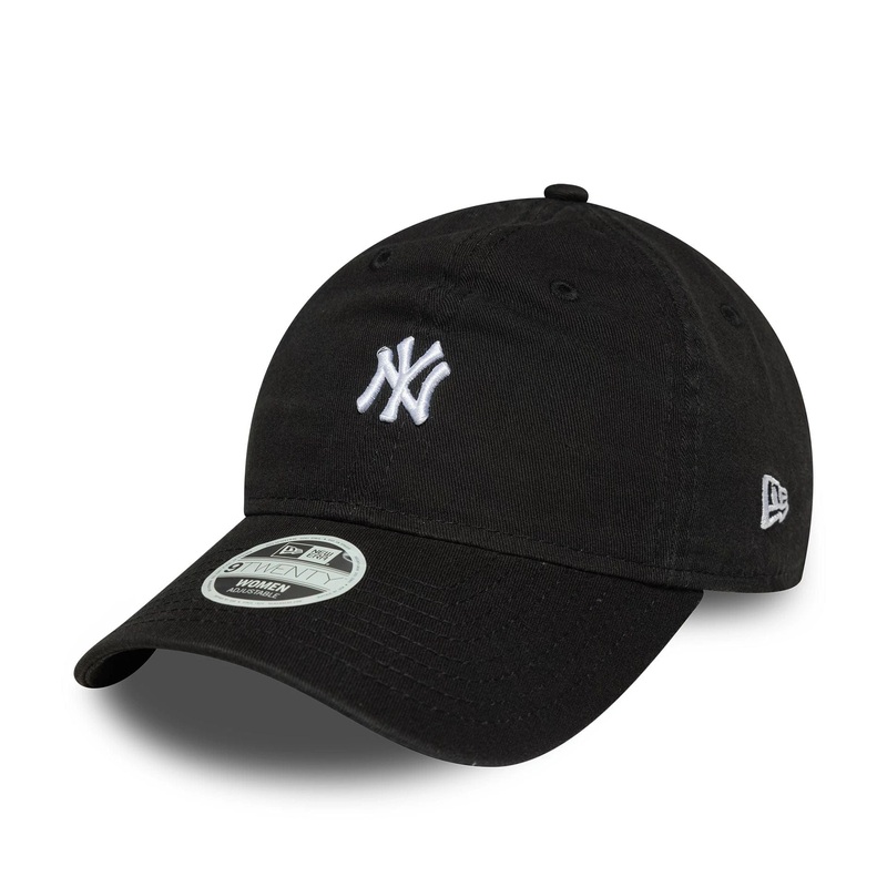 New York Yankees Womens MLB Mini Washed Black 9TWENTY Adjustable Cap