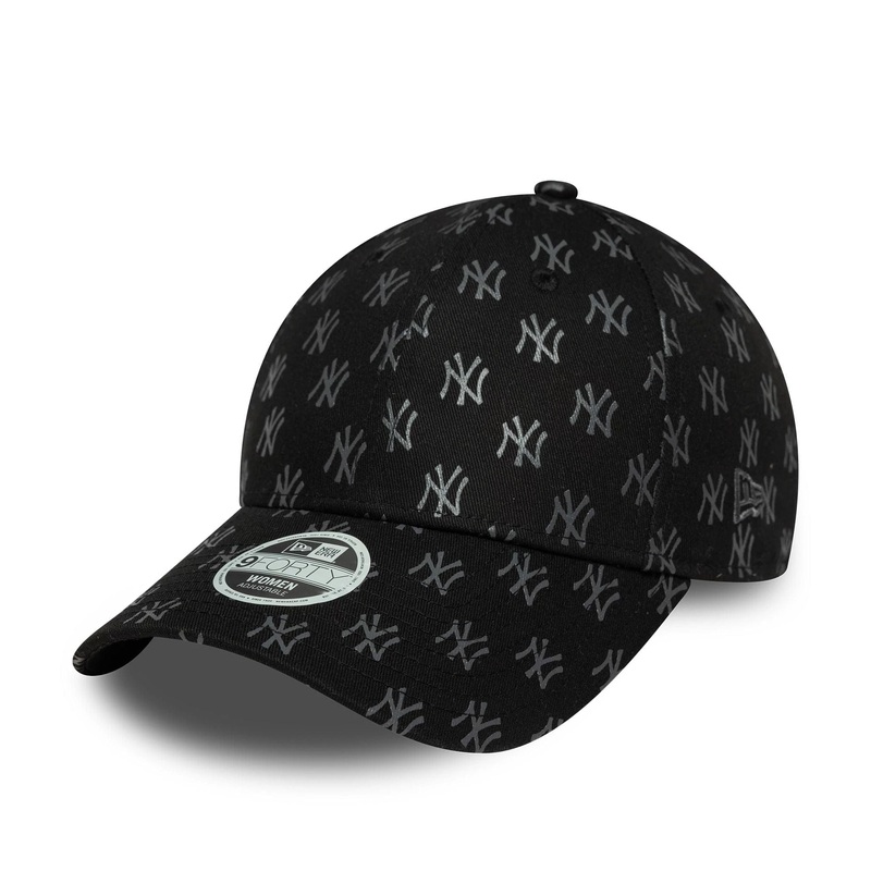 New York Yankees Womens MLB Monogram Black 9FORTY Adjustable Cap