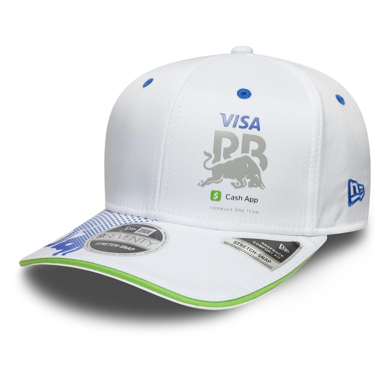 Visa Cash App Racing Bulls Team White 9SEVENTY Stretch Snap Adjustable Cap