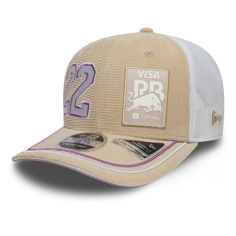Visa Cash App Racing Bulls Yuki Tsunoda Monaco Race Special Cream 9SEVENTY Stretch Snap Adjustable Cap