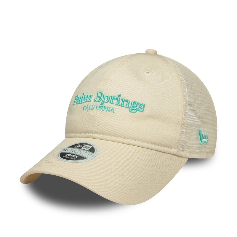 Womens New Era City Cream 9TWENTY Trucker Adjustable Cap