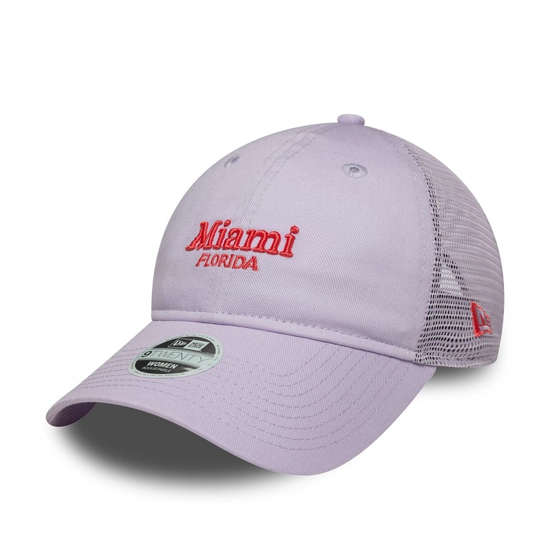 Womens New Era City Pastel Purple 9TWENTY Trucker Adjustable Cap